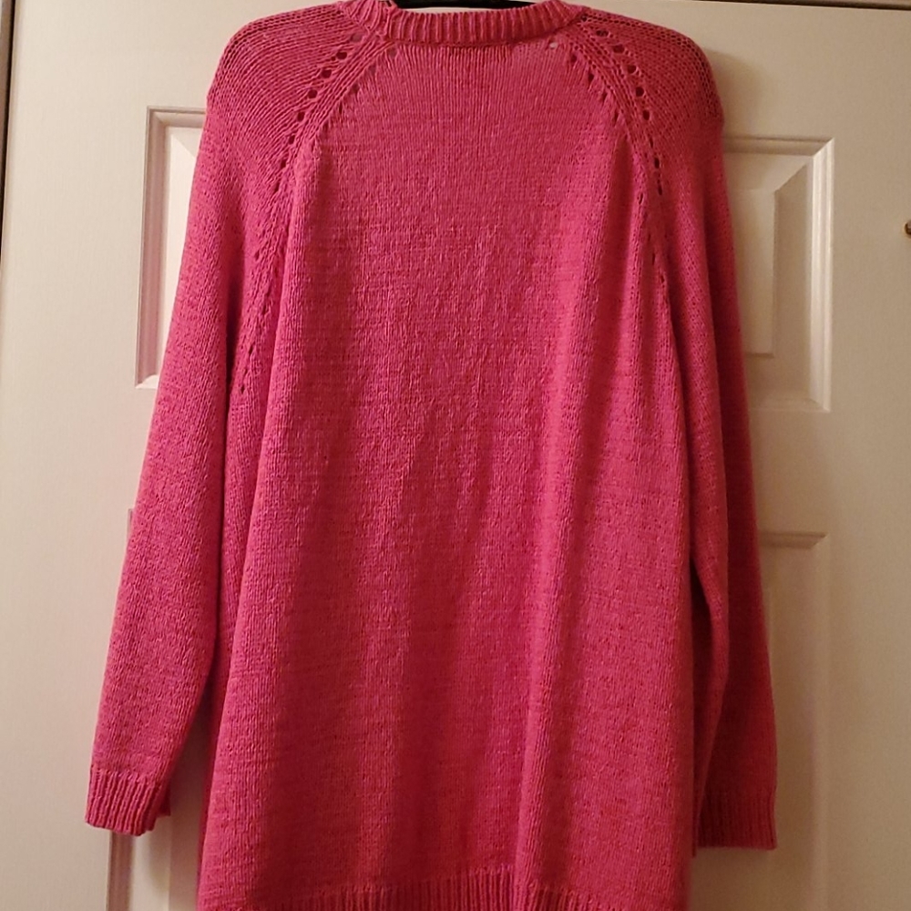 Coldwater Creek Pink Cardigan XL - Picture 4 of 4